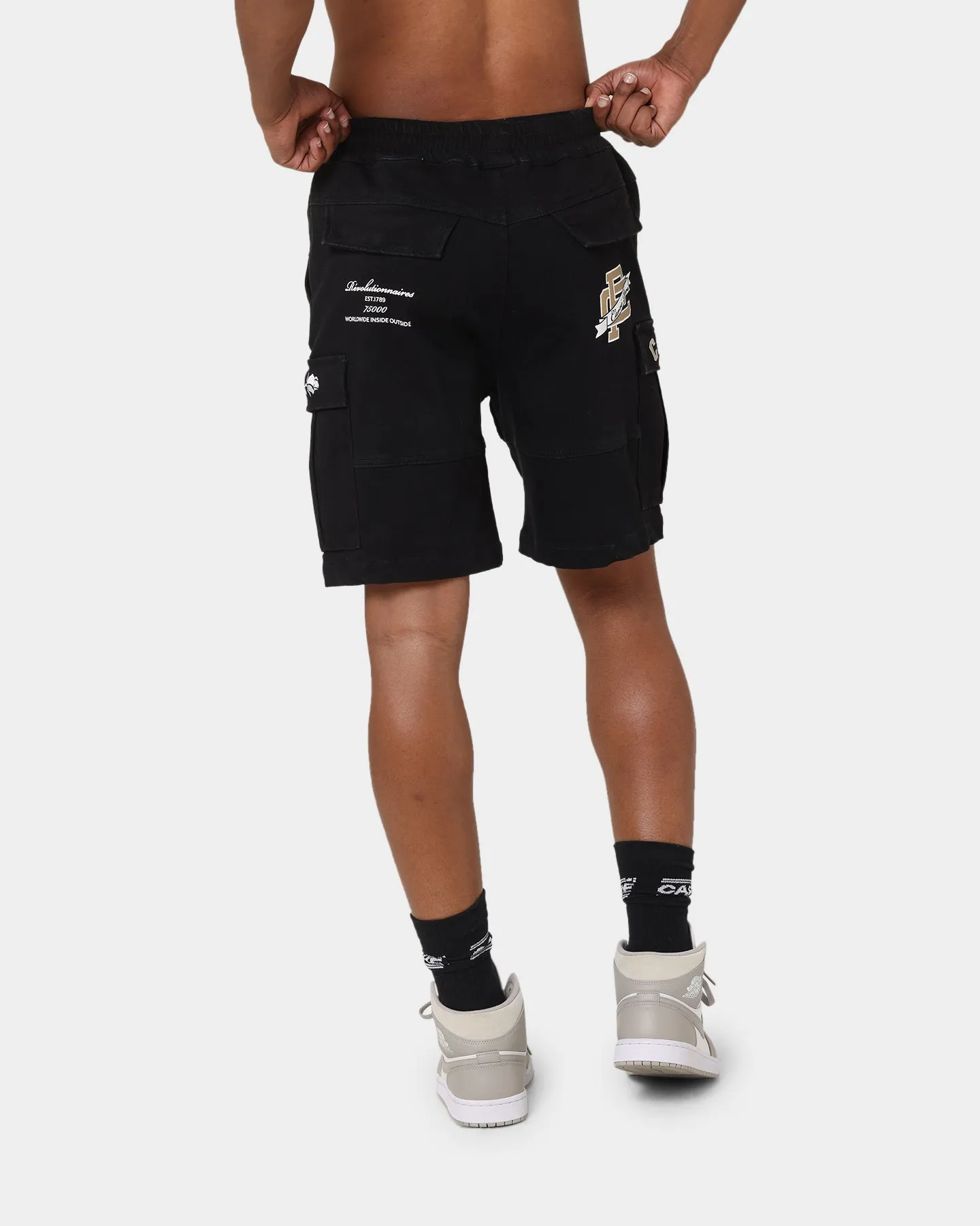 Carré Paris Denim Cargo Shorts Black