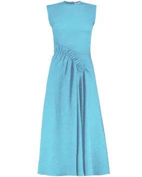 Cerulean Flou Bubble Pina Midi Dress