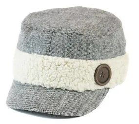 Chic Tweed Cadet Cap