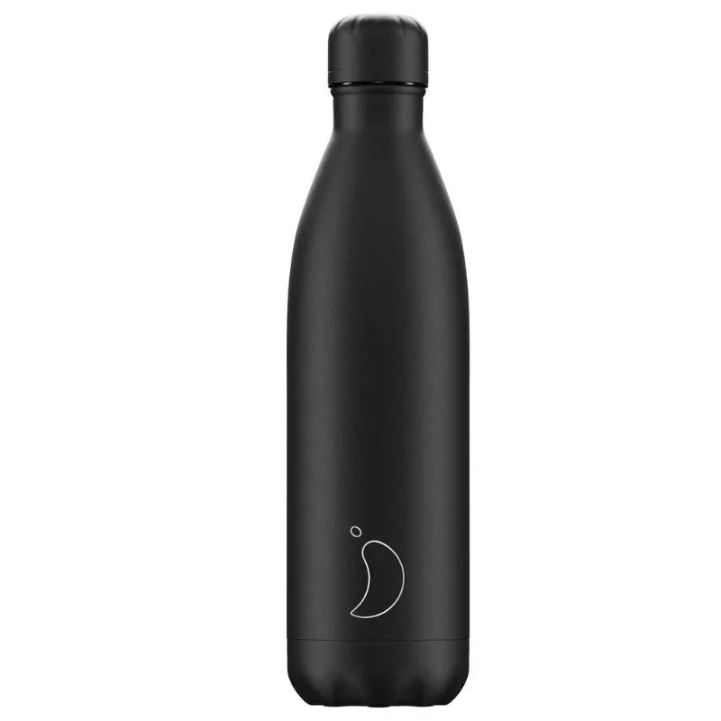 Chilly's Bottle Monochrome All Black 750ml Bottle