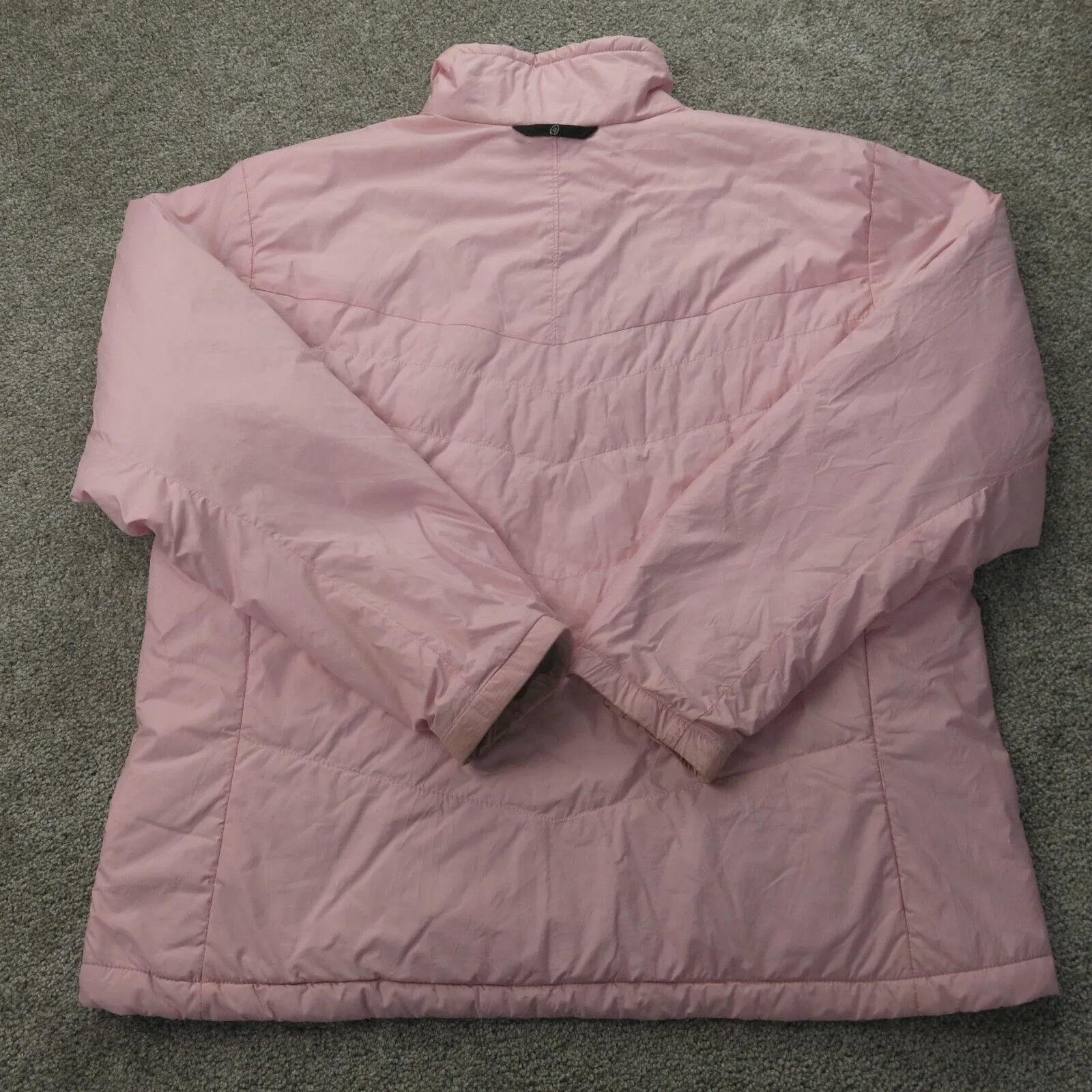 Columbia Jacket Women XL Pink Long Sleeve Outdoors Quilted Puffer Full Zip Coat