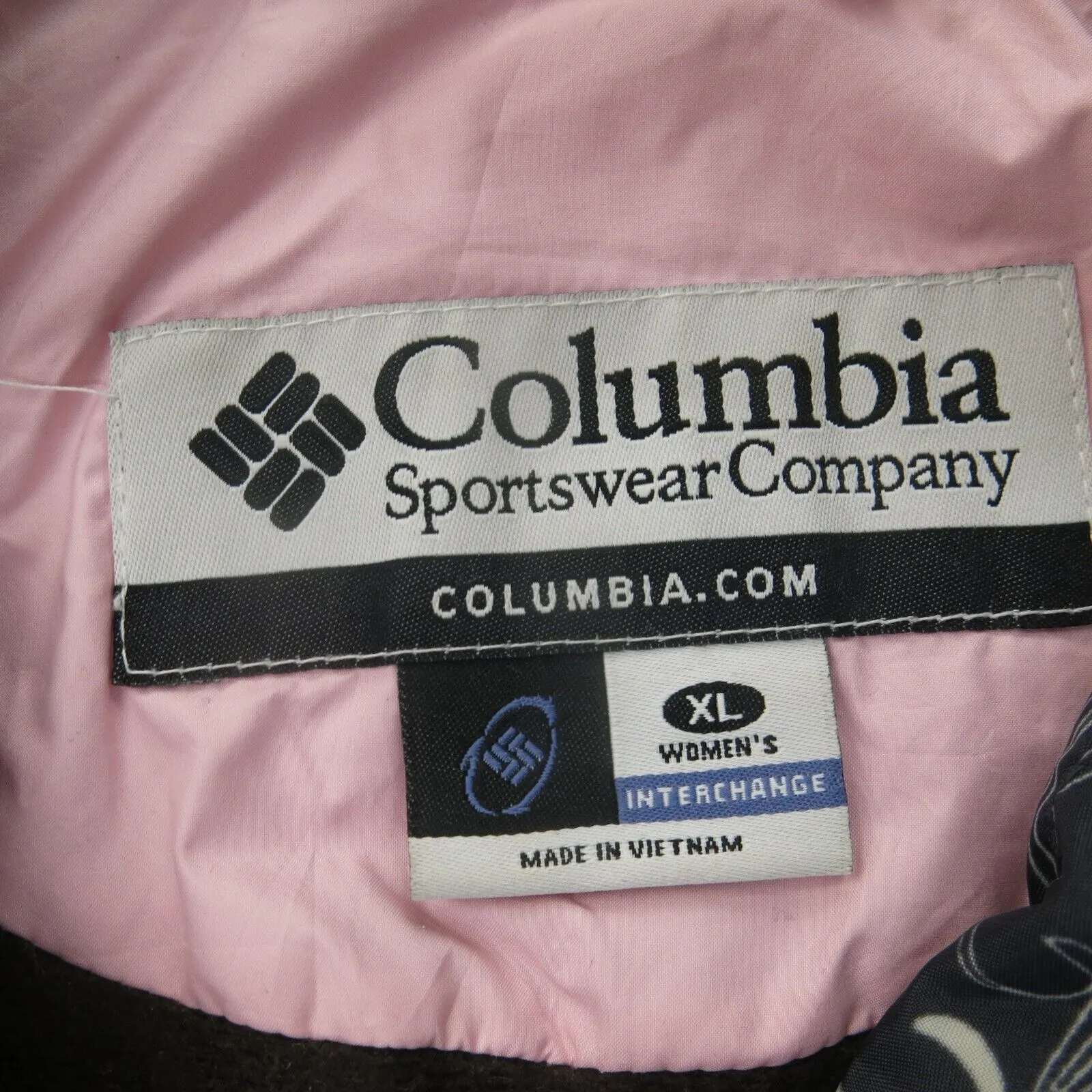 Columbia Jacket Women XL Pink Long Sleeve Outdoors Quilted Puffer Full Zip Coat