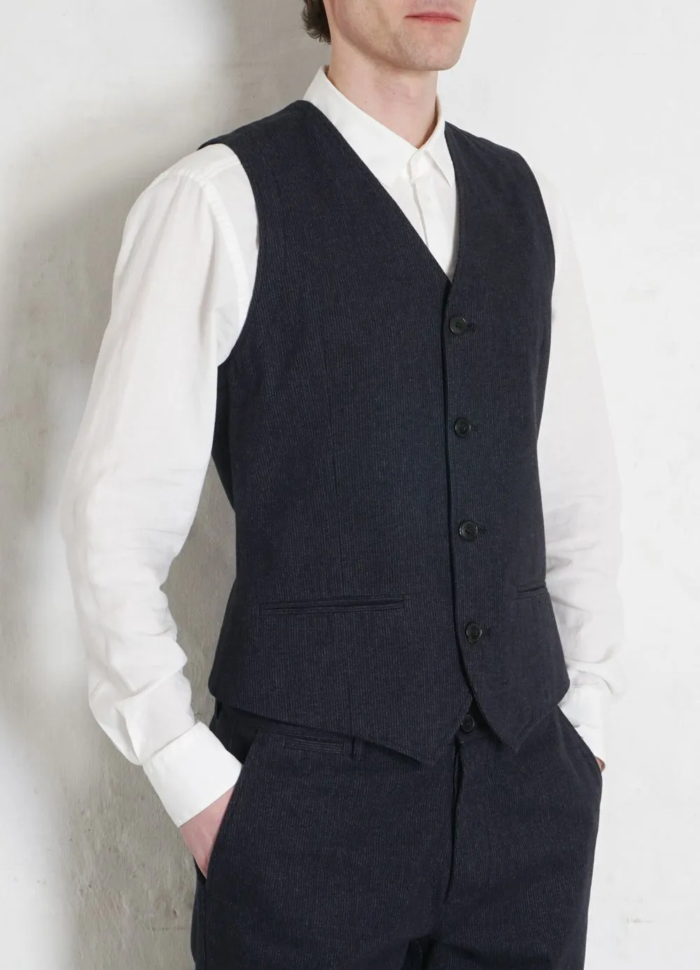 DANIEL | Classic Waistcoat | Brushed Blue