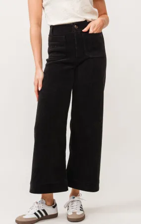 Dear John Audrey Wide Leg Corduroy Pant Black