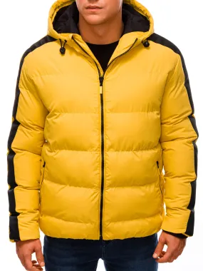 Deoti Men's winter quilted jacket Keberia yellow