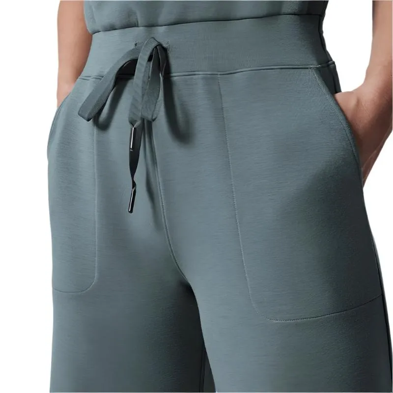 European and American Fashion Slim Casual Women's Sleeve Solid Color Commuter Trousers Pants