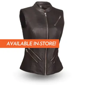 Fairmont Women's Motorcycle Leather Vest