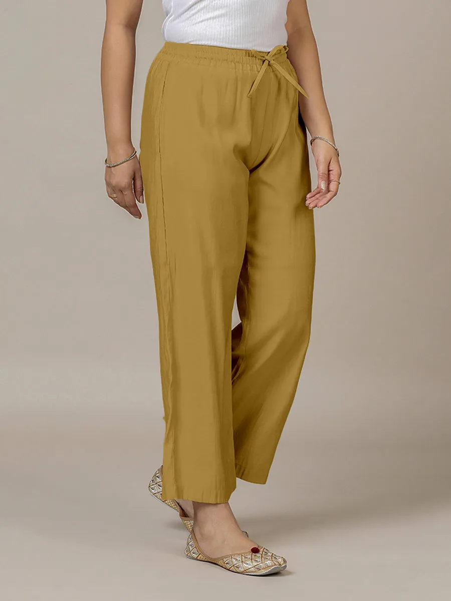 Fiza x Rozaana | Straight Pant in Dijon Mustard