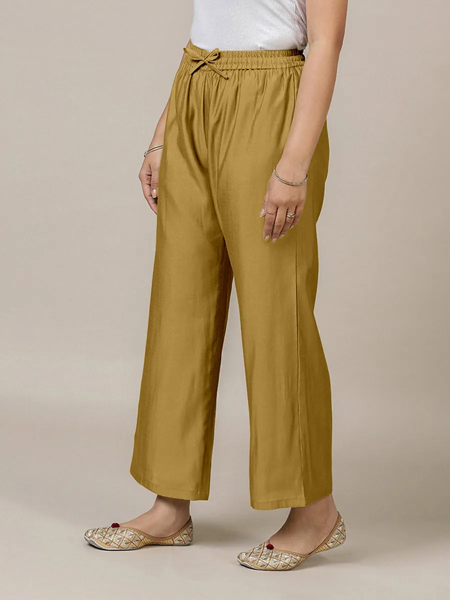 Fiza x Rozaana | Straight Pant in Dijon Mustard