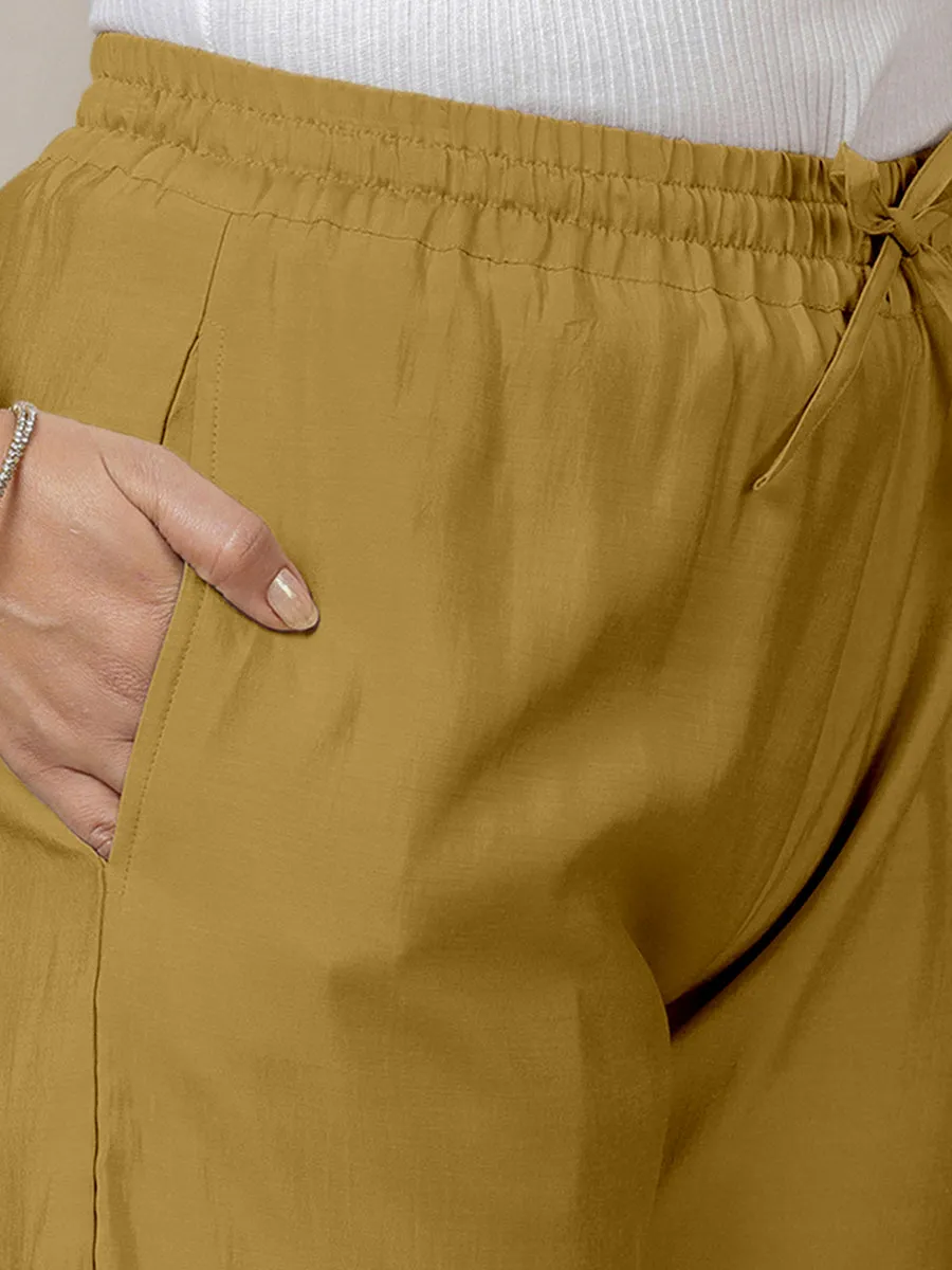 Fiza x Rozaana | Straight Pant in Dijon Mustard