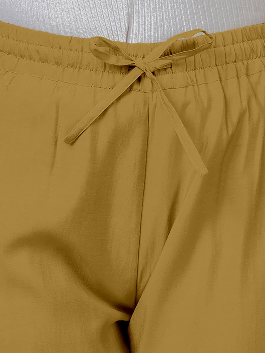 Fiza x Rozaana | Straight Pant in Dijon Mustard