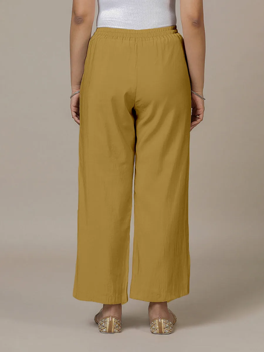 Fiza x Rozaana | Straight Pant in Dijon Mustard