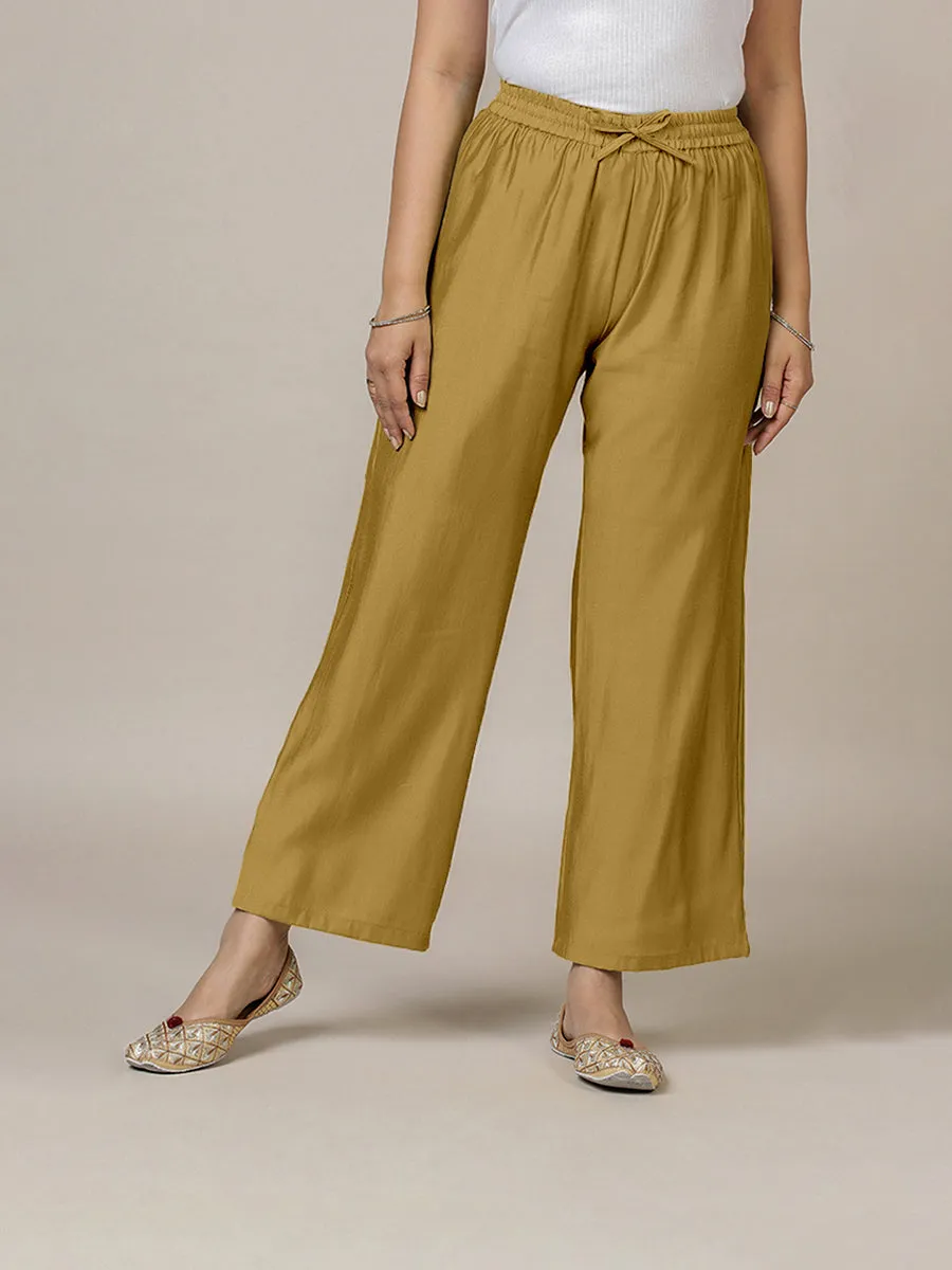 Fiza x Rozaana | Straight Pant in Dijon Mustard