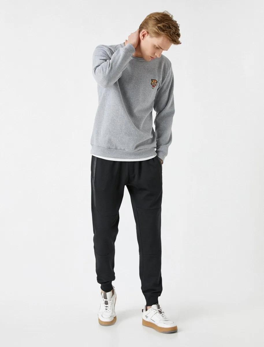 Fleece Jogger Sweatpants in Black