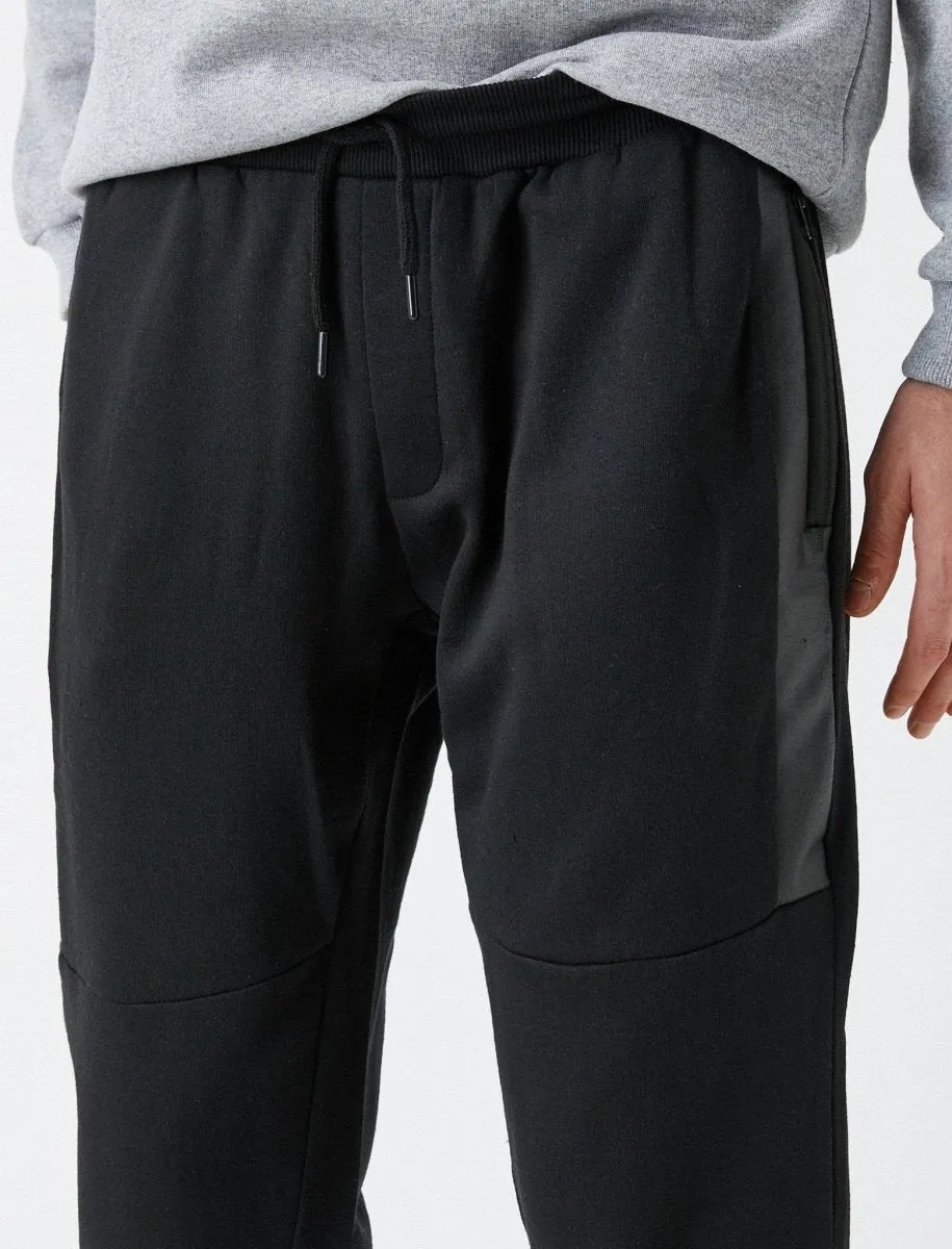 Fleece Jogger Sweatpants in Black