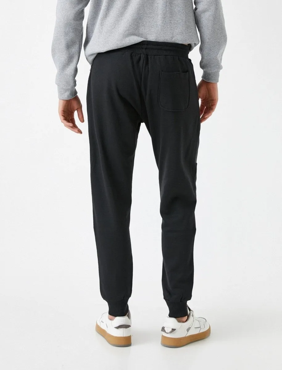 Fleece Jogger Sweatpants in Black