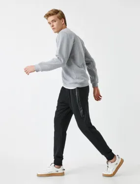 Fleece Jogger Sweatpants in Black