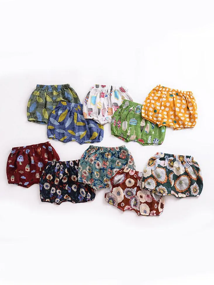 Floral Cartoon Print Infant Girls Boys Bloomers Baby Summer Shorts