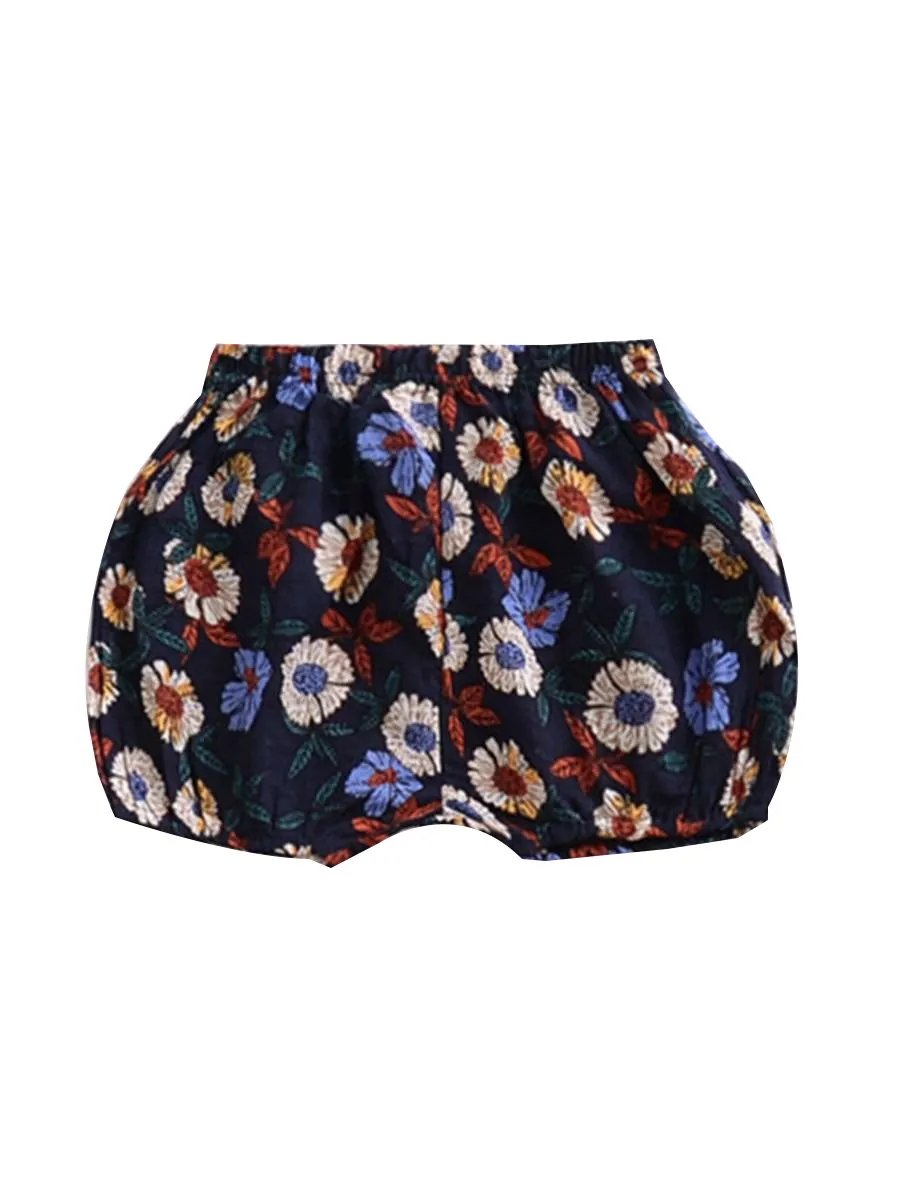 Floral Cartoon Print Infant Girls Boys Bloomers Baby Summer Shorts