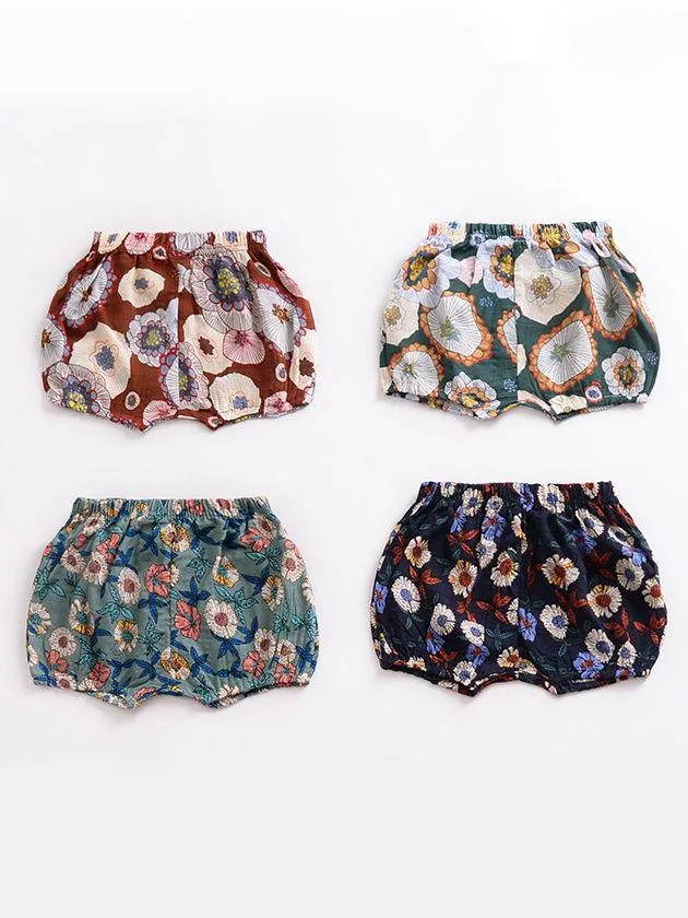 Floral Cartoon Print Infant Girls Boys Bloomers Baby Summer Shorts