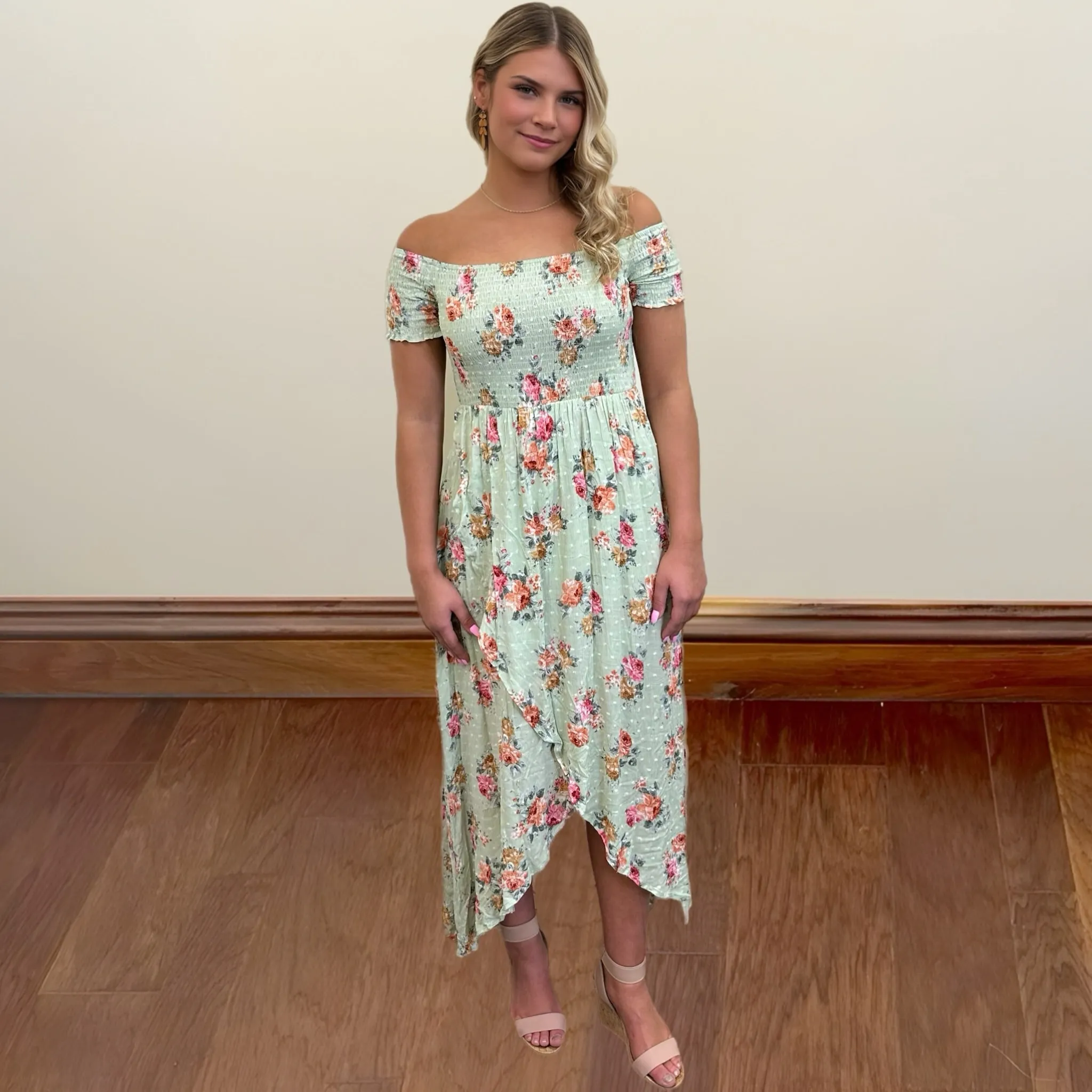 Floral Smocked Maxi Dress