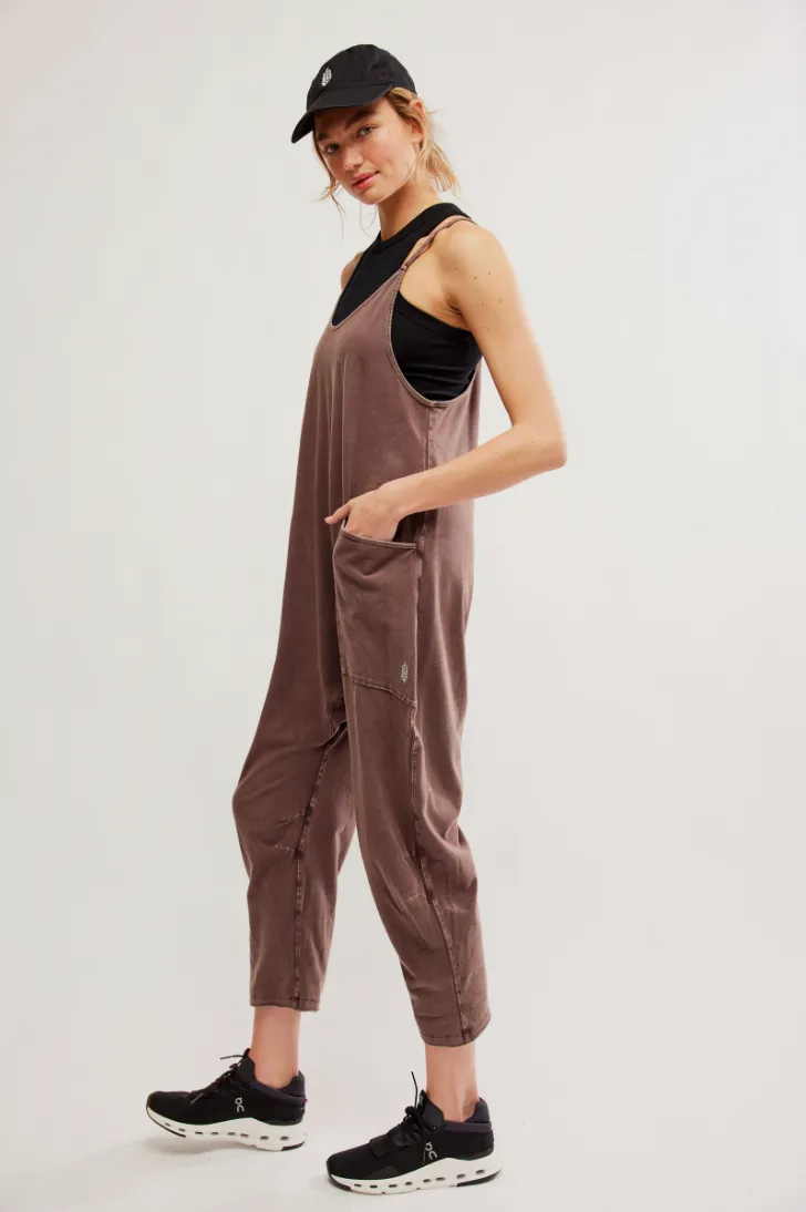 FREE PEOPLE Hot Shot Onesie-Dark Espresso