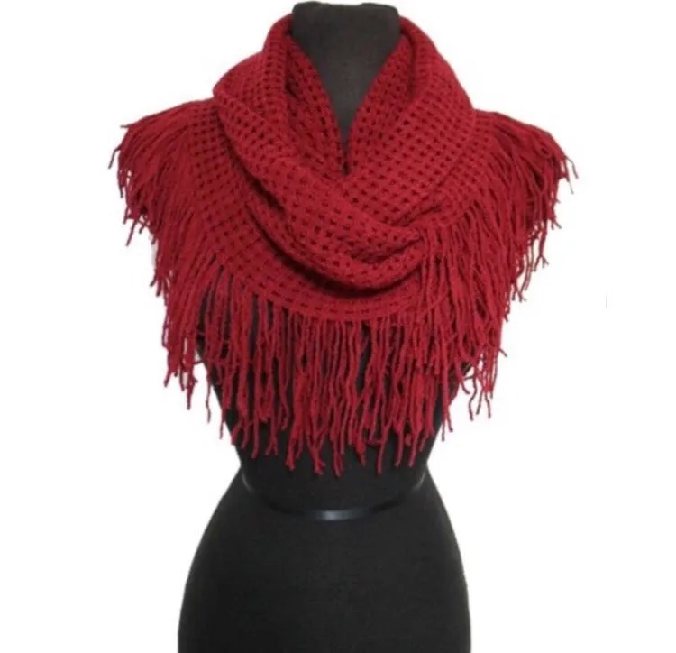 Fringed Infinity Scarf