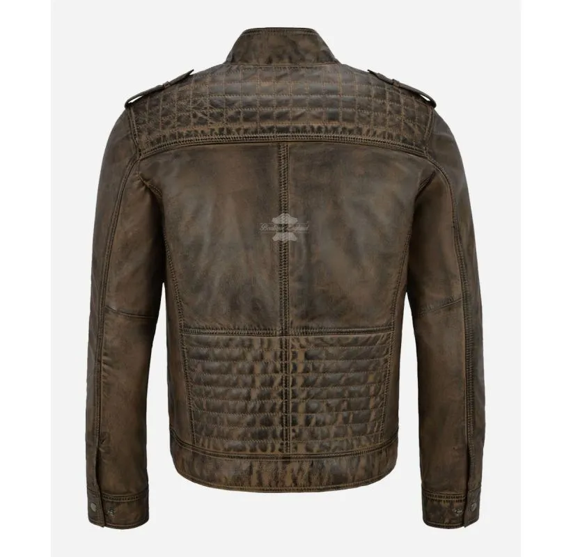 GATSBY LEATHER JACKET MEN'S CLASSIC RACER STYLE JACKET