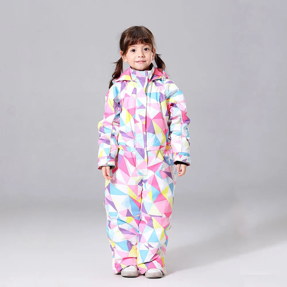 Girls One Piece New Style Fashion Ski Suits Winter Jumpsuit Snowsuits