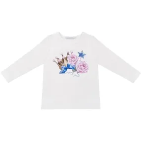 Girls White Fairytale T-shirt