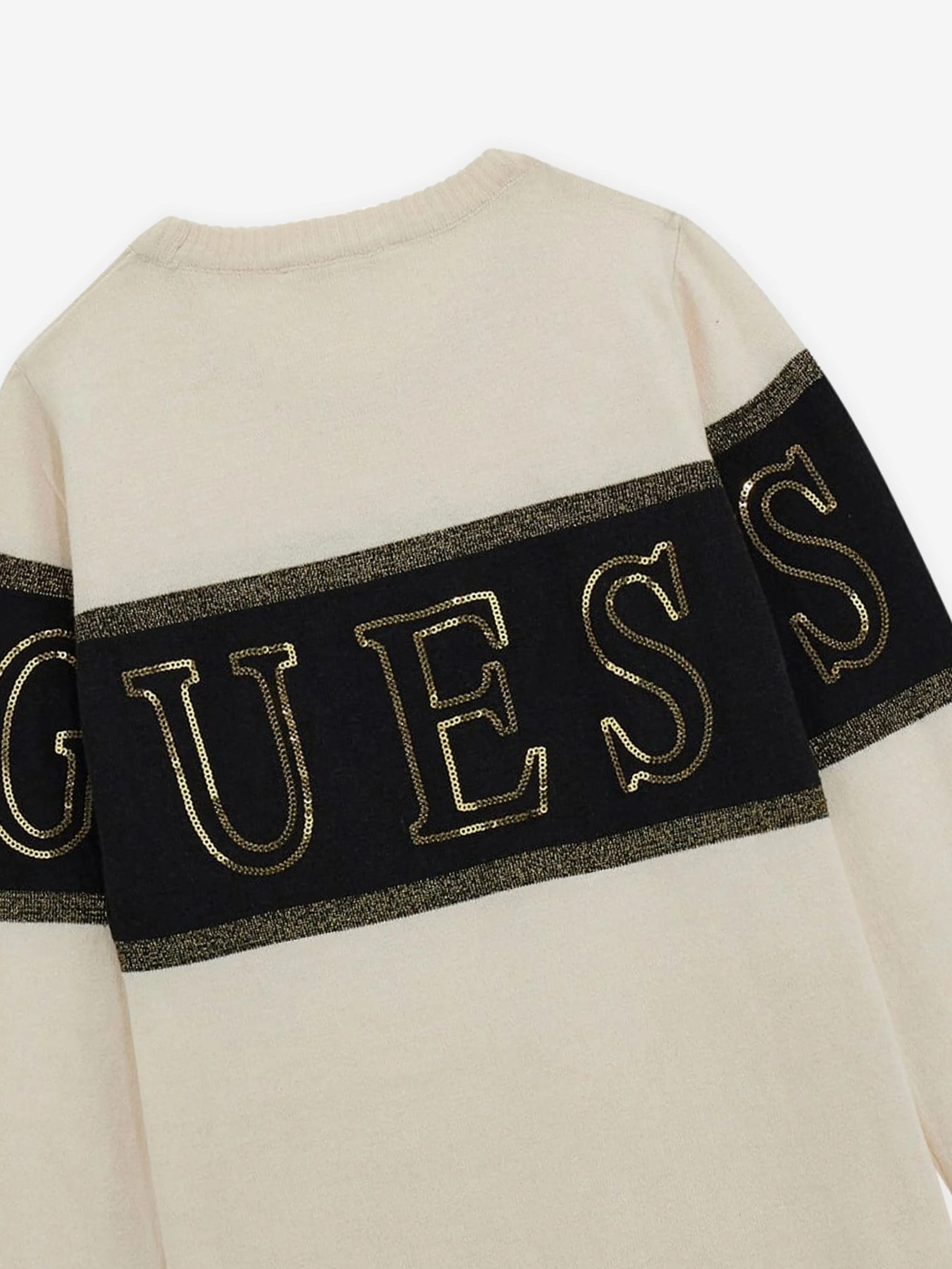 Guess Girls Logo Sweater Dress in Ivory