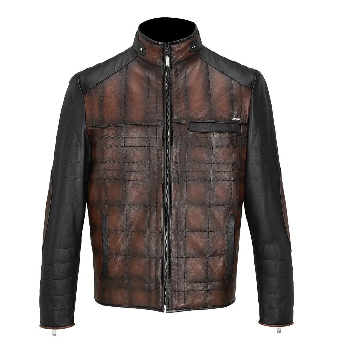 H308COB - Cuadra brown casual fashion goat leather jacket for men