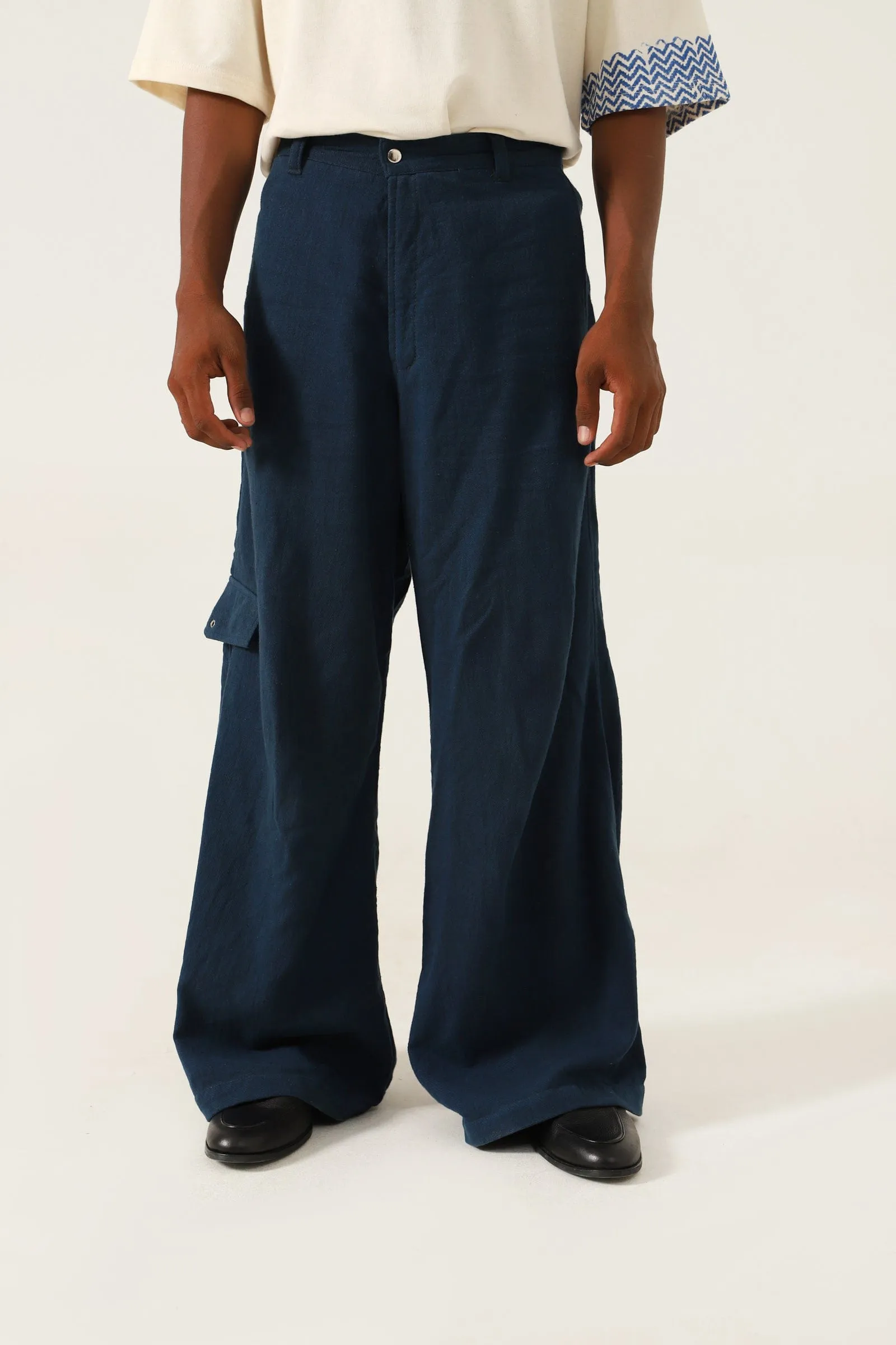 HANDWOVEN FLARED PANTS