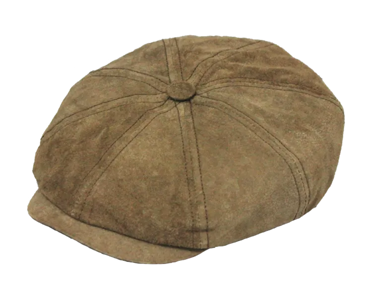 Henschel Hat Company | Guttenberg Suede Leather Gatsby Cap