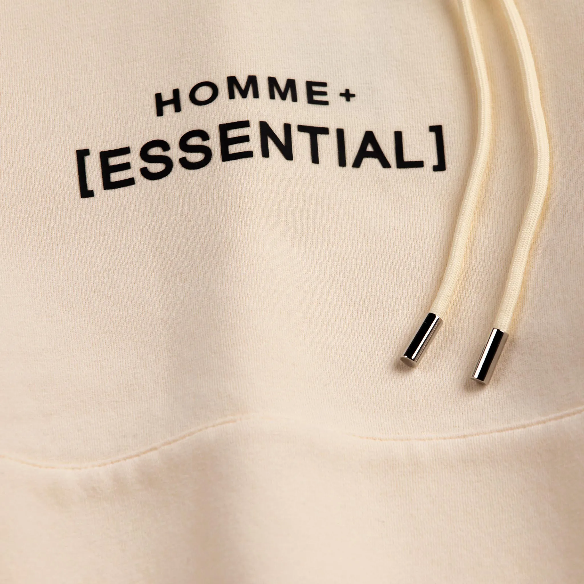 HOMME  'ESSENTIAL' Heavyweight Hoodie Cream