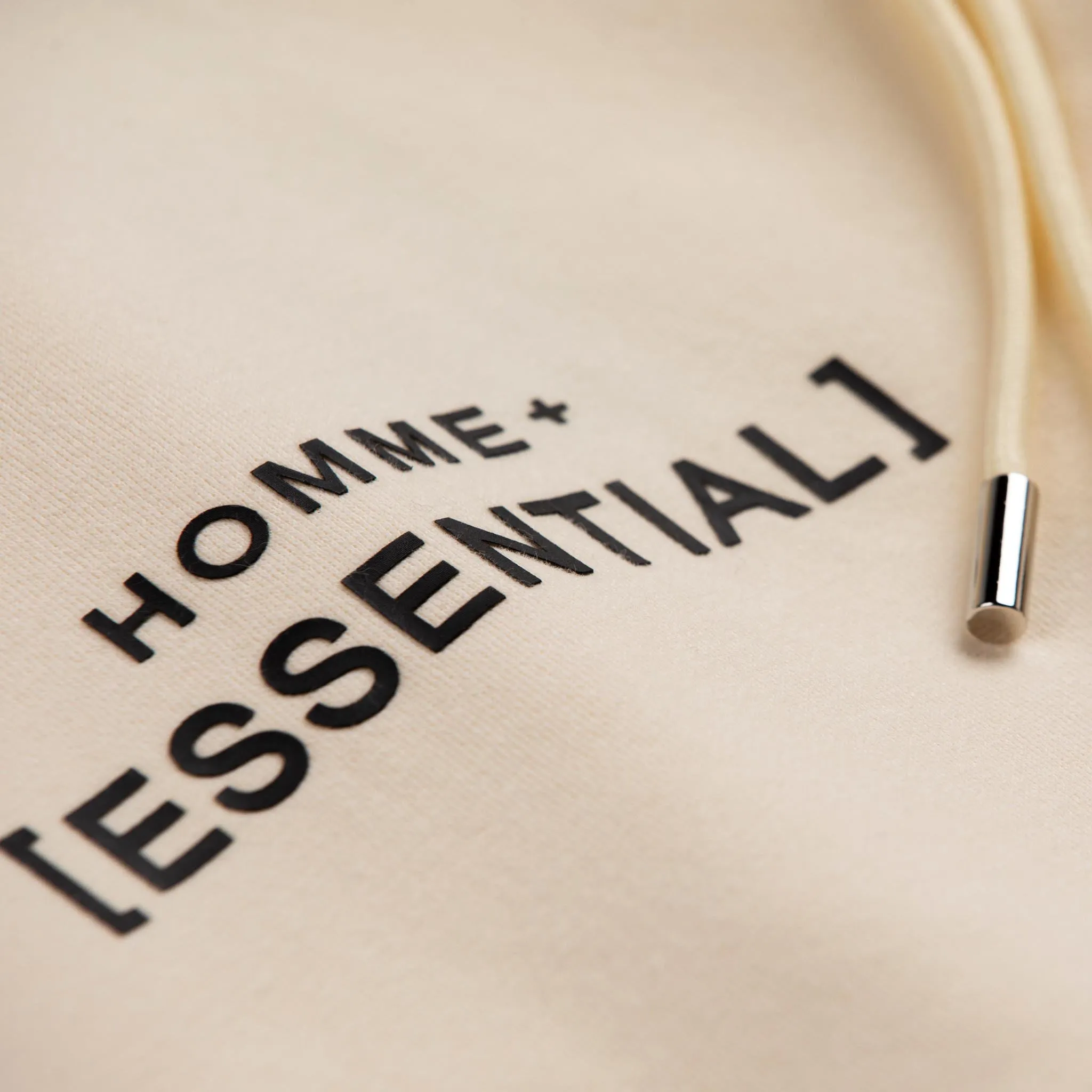 HOMME  'ESSENTIAL' Heavyweight Hoodie Cream