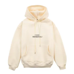 HOMME  'ESSENTIAL' Heavyweight Hoodie Cream