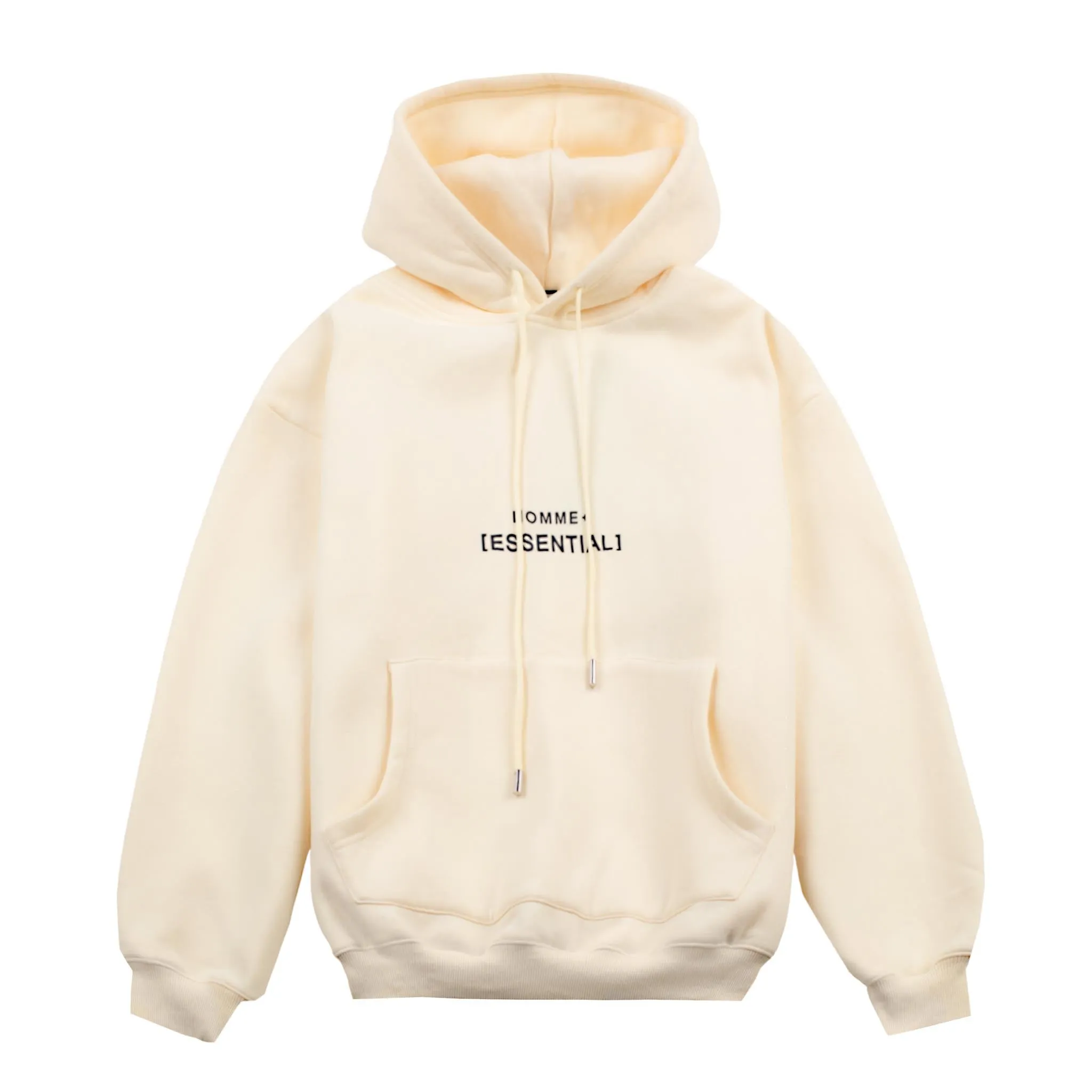 HOMME  'ESSENTIAL' Heavyweight Hoodie Cream