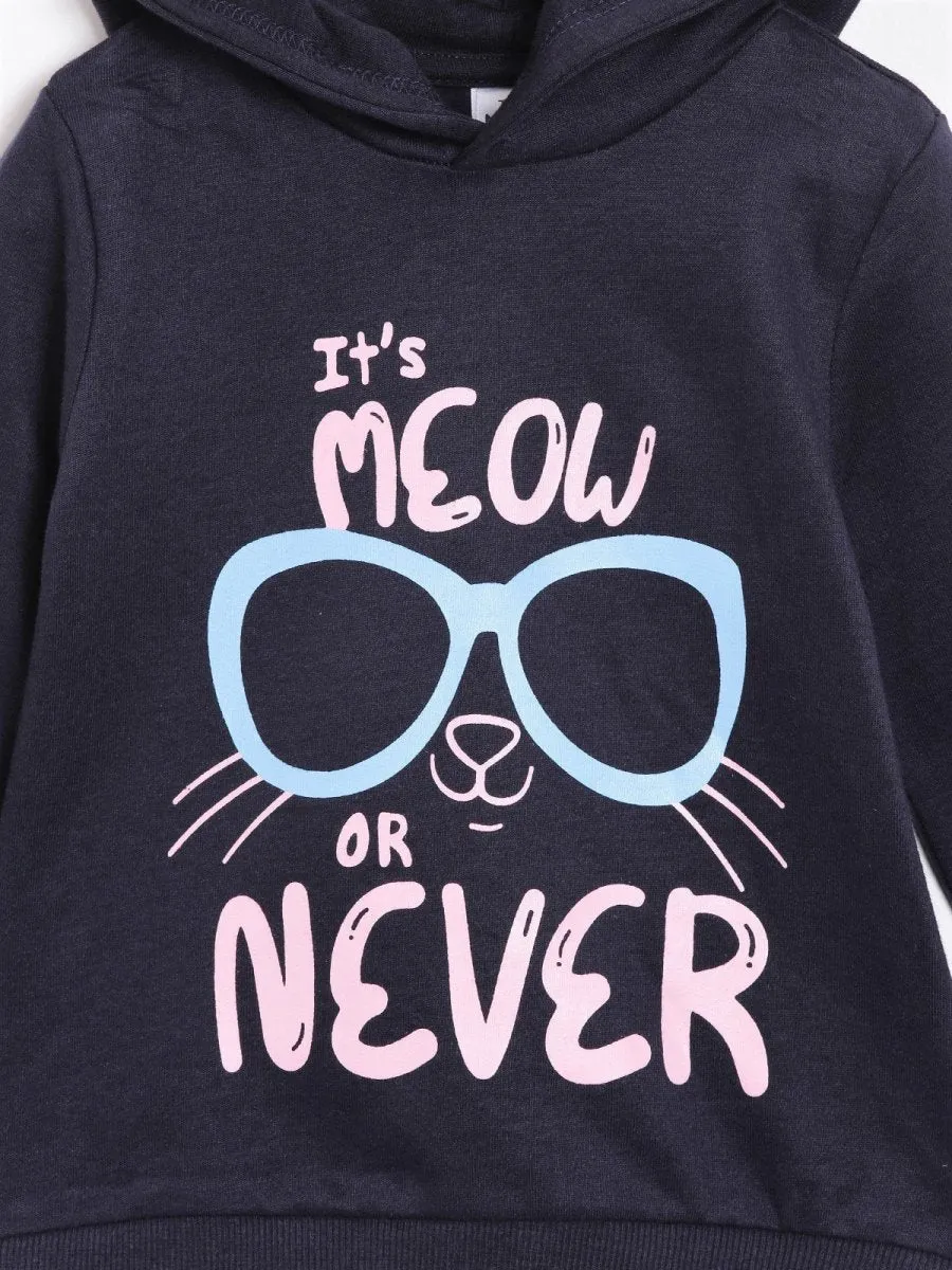 Hooded Sweatshirt Combo of 2-Happy Unicorn-Meow or Never