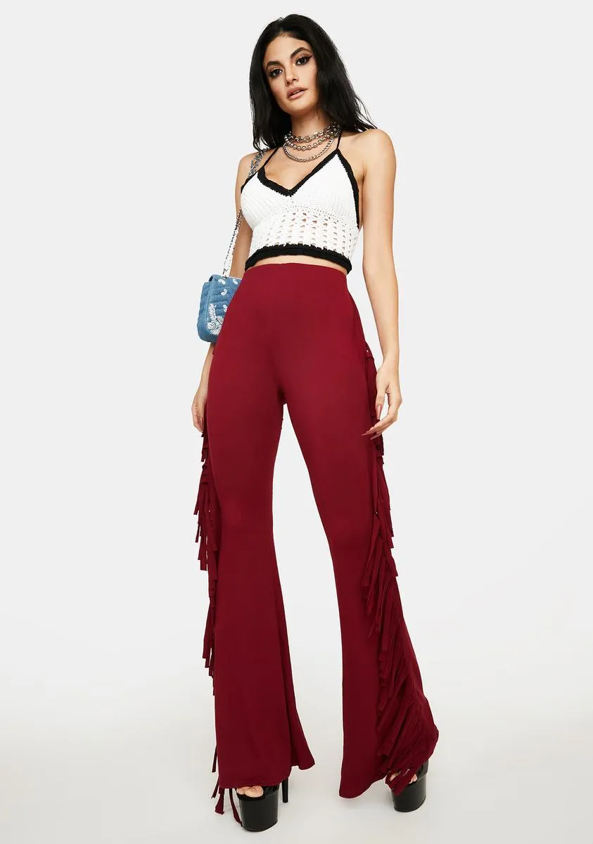 Jagged Looks Fringe Pants