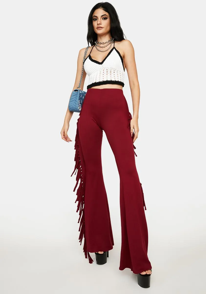 Jagged Looks Fringe Pants