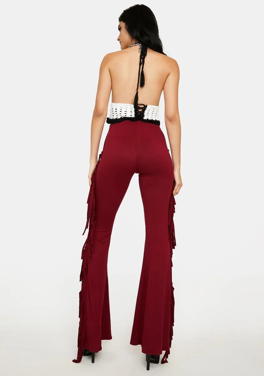 Jagged Looks Fringe Pants