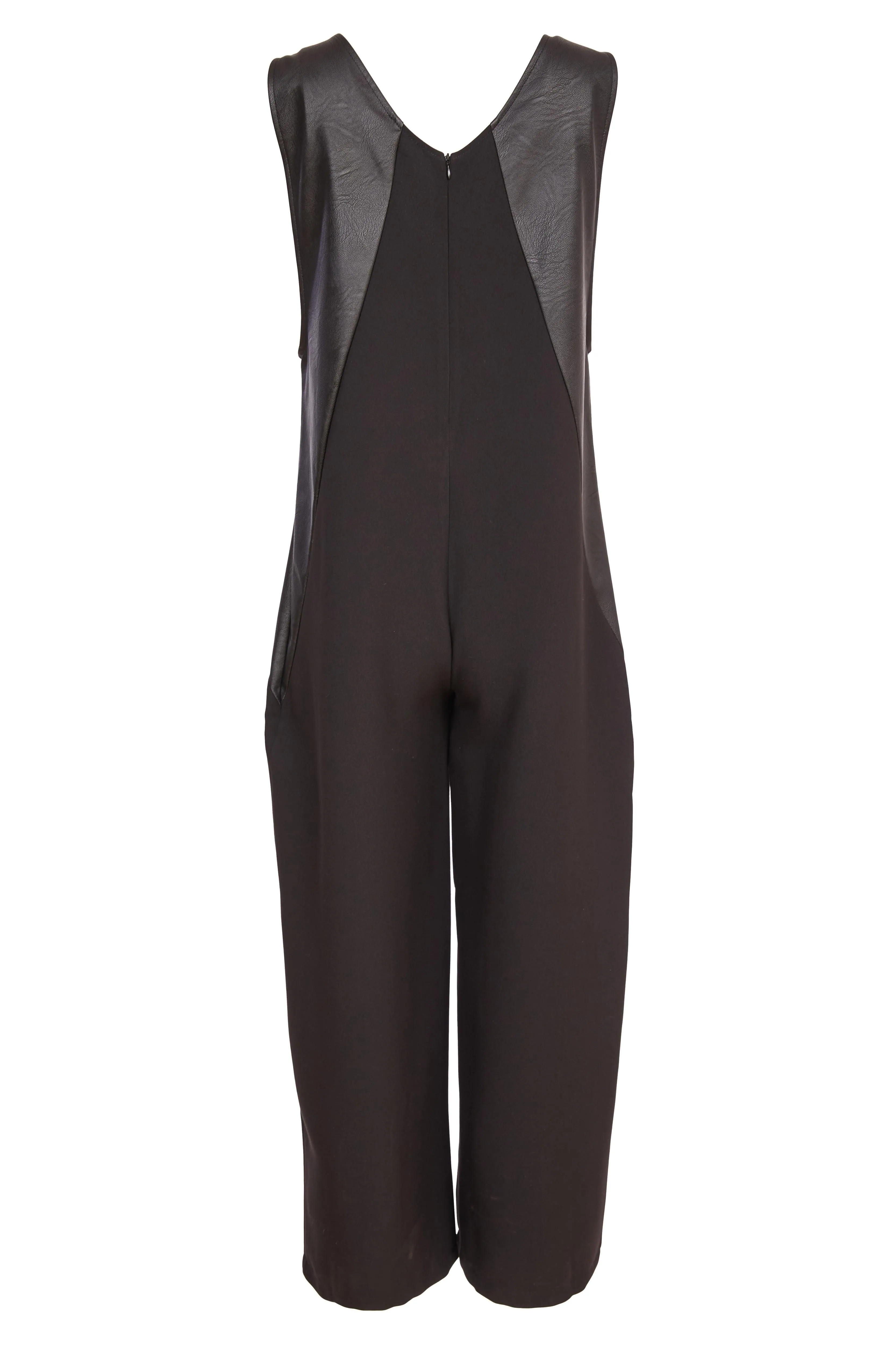 Jumpsuit with Leatherette top panel 264