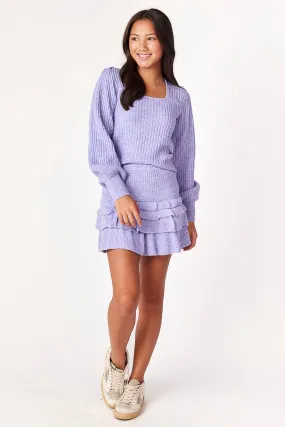 Kensington Knit Skirt Purple Rose