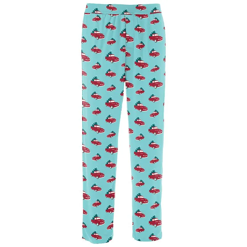 Kickee Pants Men's Pajama Pants - Iceberg Trucks and Trees