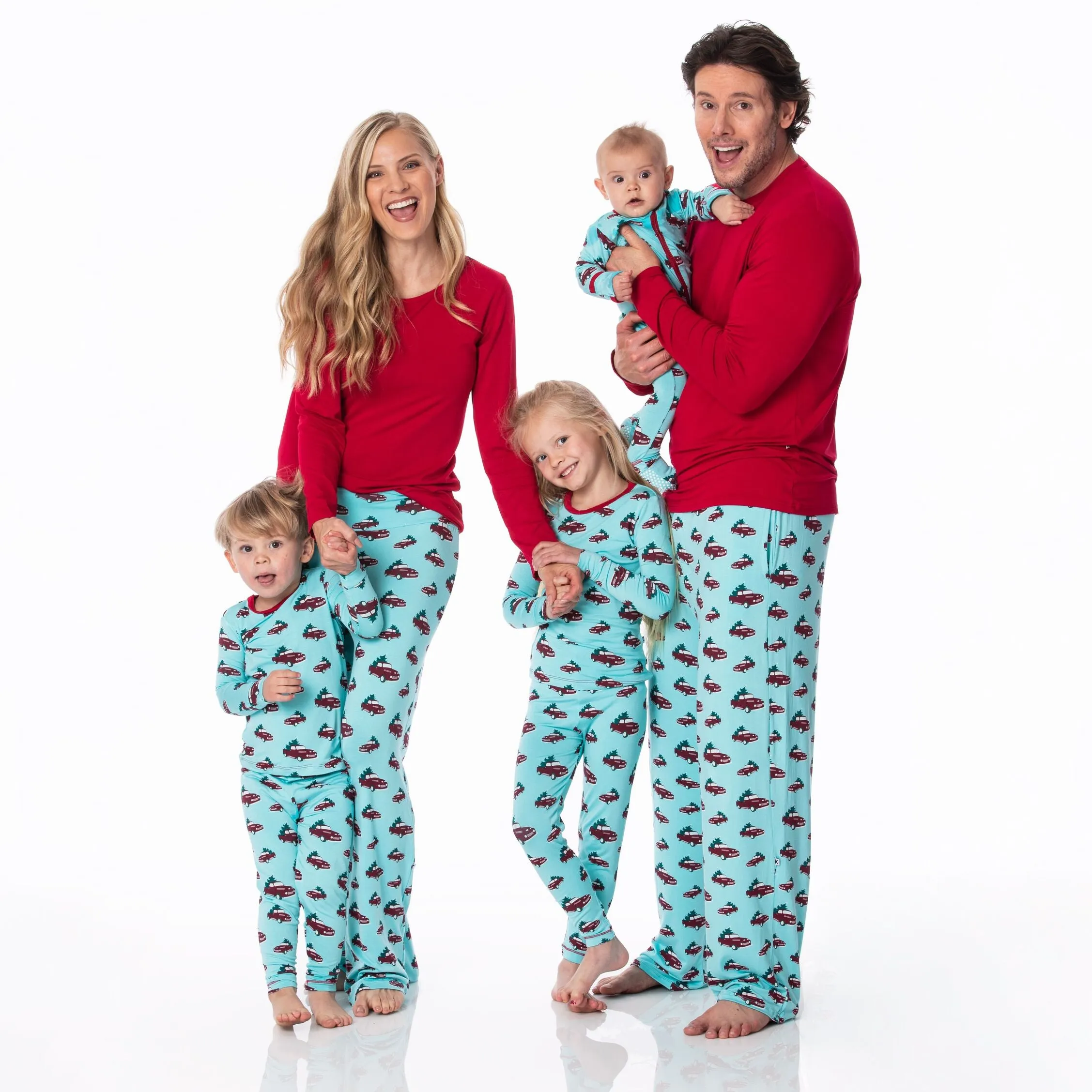 Kickee Pants Men's Pajama Pants - Iceberg Trucks and Trees