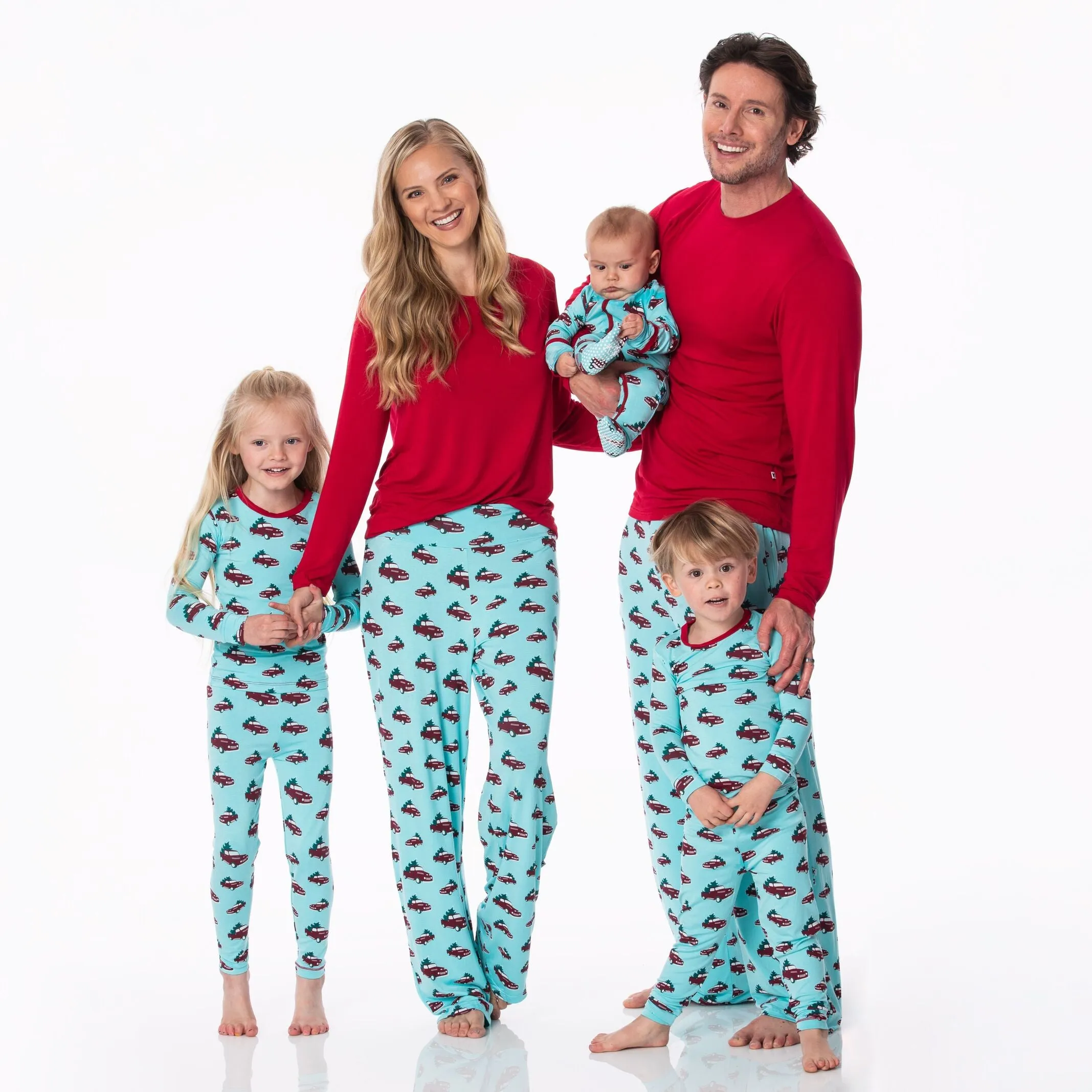 Kickee Pants Men's Pajama Pants - Iceberg Trucks and Trees