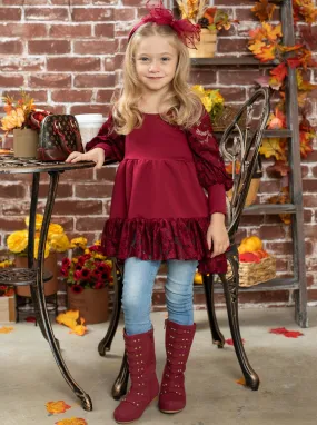 La Dentelle Lovely Hi-Lo Lace Tunic