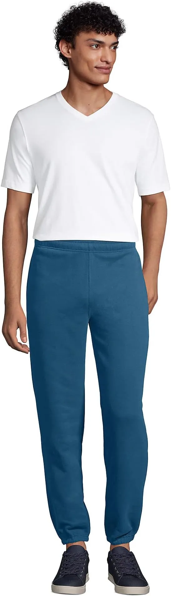 Lands' End Mens Serious Sweat Pants Evening Blue