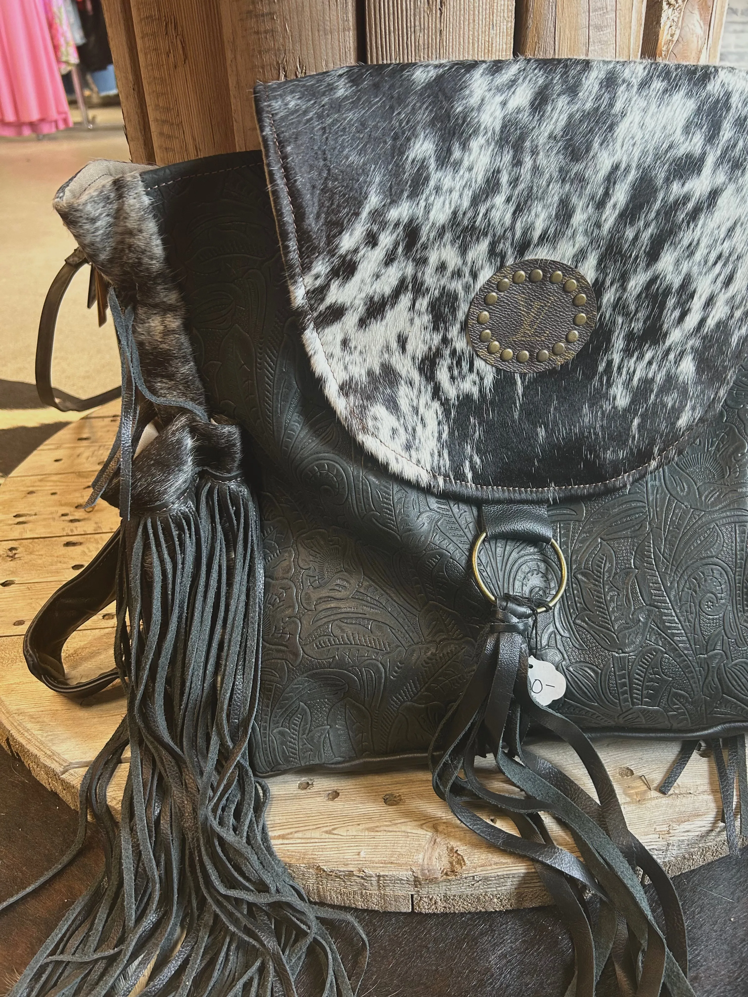 Leather Cowhide Backpack